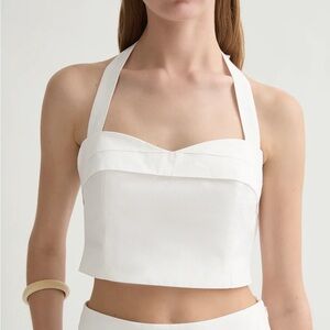 POSSE RUE HALTER TOP - Cream